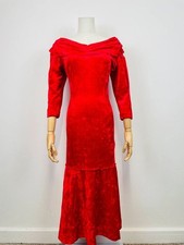 Vintage 80s 90s Red Stretchy