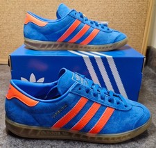 Adidas Hamburg - Bluebird, Solar Orange & Gum 3 - UK 5 - Brand New - Free Post
