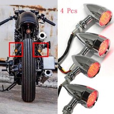 4 x Chrome Motorcycle Bullet