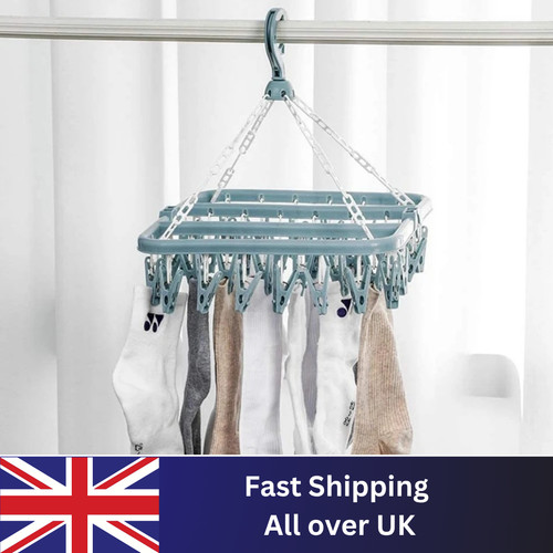 Clip foldable sock - sock, hanger