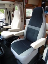 TO FIT FIAT DUCATO MOTORHOME, 2017 MODEL, TALL PILOT SEAT COVERS, INDIA MH-1009