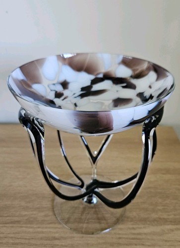 Vintage art glass bowl - vintage, hand