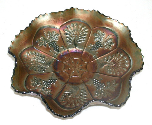 Antique green carnival glass - antique,