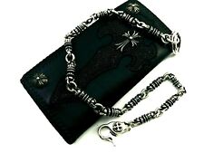 Heavy Taxco Mexican 925 Sterling Silver Biker Wallet Chain. 182 g, 54 cm, 21"