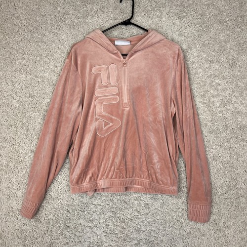 Fila velour sweatshirt hoodie - fila,