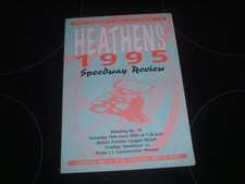 CRADLEY HEATH HEATHENS V POOLE PIRATES SPEEDWAY PROGRAMME 10.6.95 PREMIER LEAGUE