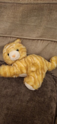 Ginger and white plush kitten - plush,