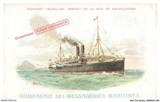 ARSP16-1035-BOAT - Ocean Liner - Magellan Leaving The Bay Of Rio De Janeiro -