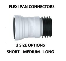 110mm 4'' Flexible Toilet WC Pan Connector Flexi adjustment SHORT MEDIUM LONG