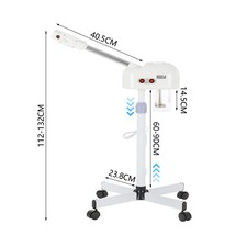 Pro Barber Shop Facial Steamer Stand Ozone & Aroma Steam Beauty  Salon Spa Clean