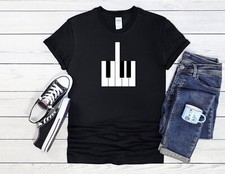 Middle Finger Piano Music Cool Men Women Unisex T Shirt Hoodie Baseball 3936