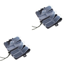 2pcs Compact Plastic Fishing Rig Tackle Box Case Fishing tackle box