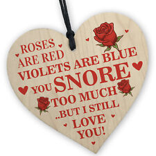 Valentines Day Gifts for Her Him I Love You Husband Wife Wooden Heart Plaque