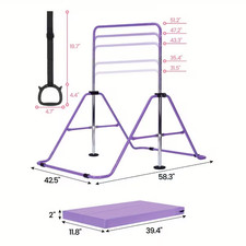 Kids Gymnastics Bar Adjustable