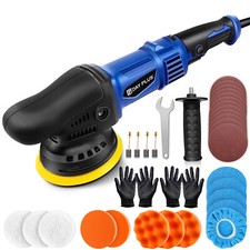 6" Dual Action Car Polisher Buffer Kit Random Orbital Polishing Machine Sander