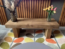 Handmade Treated 100cm Wooden Garden Sleeper Bench For Indoor And Outdoor