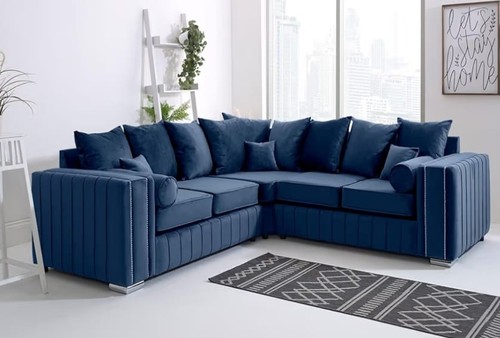 Layla blue plush - blue, corner
