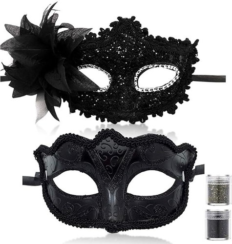2pcs couple masquerade masks - couple,
