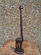 Animal Ornament Cast Metal  Giraffe Figure KITCHEN PAPER TOWEL ROLL HOLDER