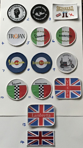 Woven scooter mod patches - woven,