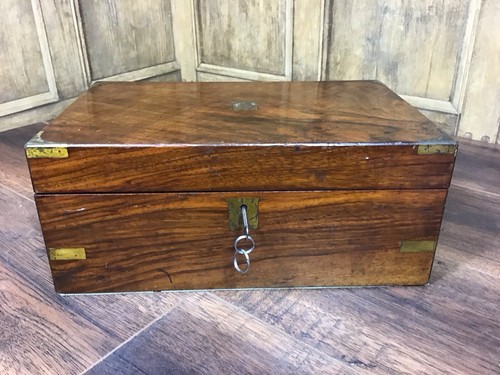 Antique walnut writing slope - antique,