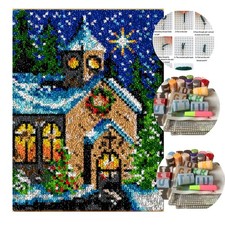 DIY Latch Hook Kit Rug Making