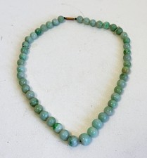 Antique Chinese jadeite bead necklace