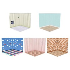 Dollhouse Background Board Foldable Dollhouse Display Board for Gifts Girls