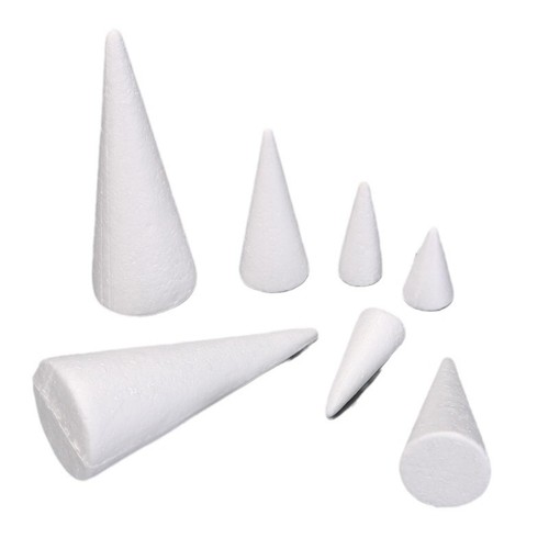 Craft foam cones white - craft,