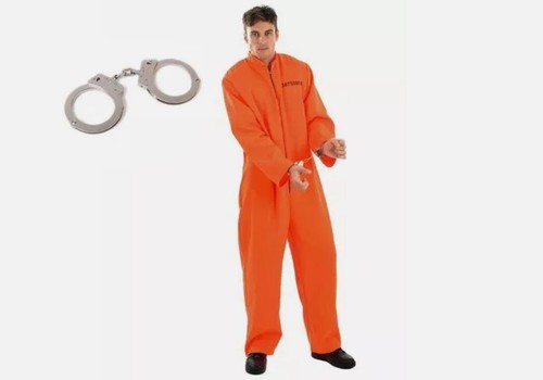 Men orange prisoner costume - men`s,