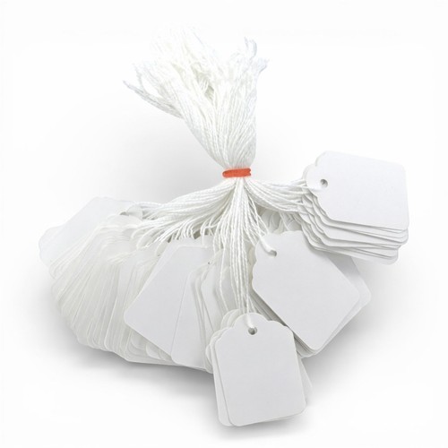 White strung parcel - parcel, tags
