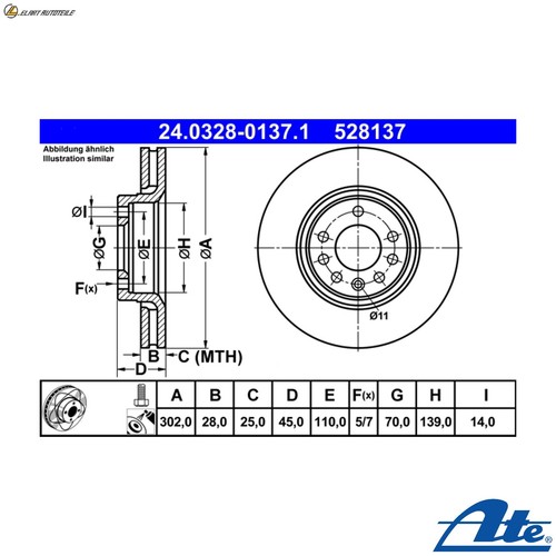 Brake disc 0328 - 2x,