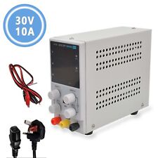 ADJUSTABLE DC POWER SUPPLY 30V 10A VARIABLE SWITCHING LAB BENCH PRECISION