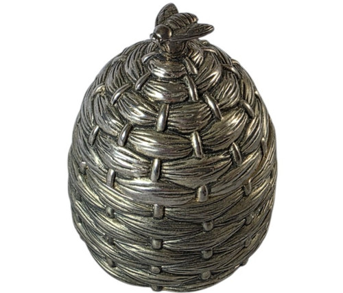 Silver plate honey - plate, pot