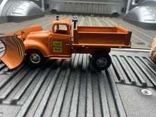 Vintage Tonka 1957 State Hi-Way Dept hydraulic Dump Truck Pressed Steel w V Plow