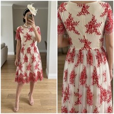 Gina Bacconi cream/red lace