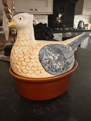 Vintage ceramic bird casserole - bird,