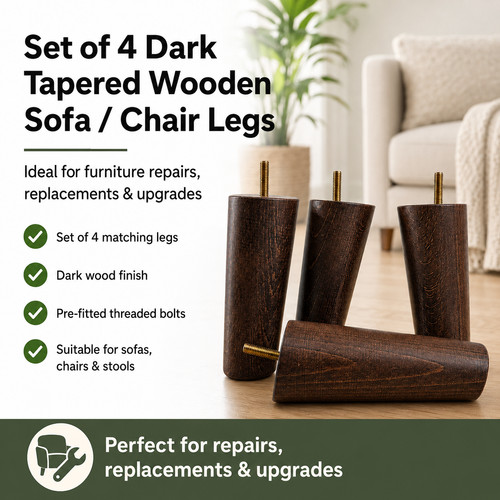 Set dark tapered wooden - 4,