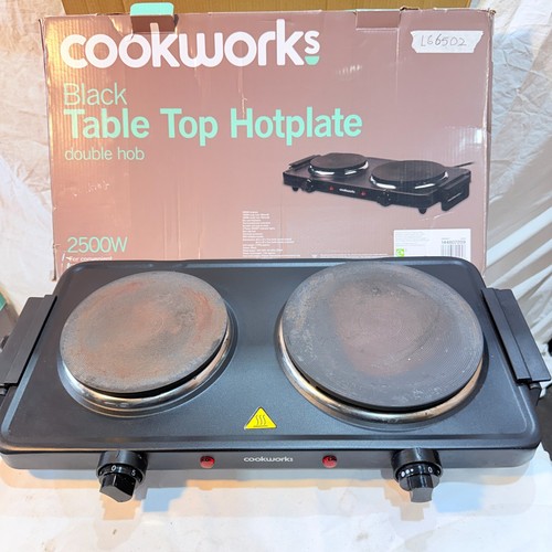 Cookworks 2500w double hob - cookworks,