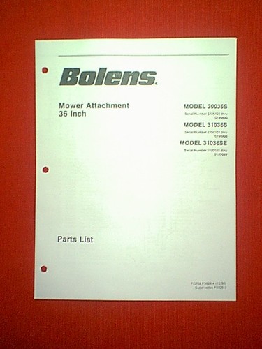 Bolens tractor mower - bolens, 36"