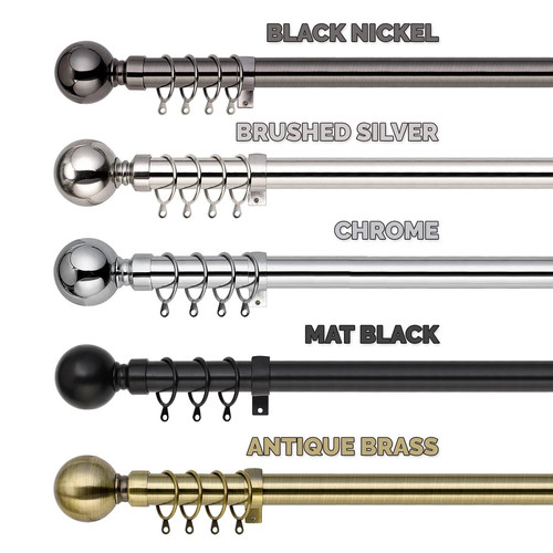 Metal curtain poles pole track - poles,