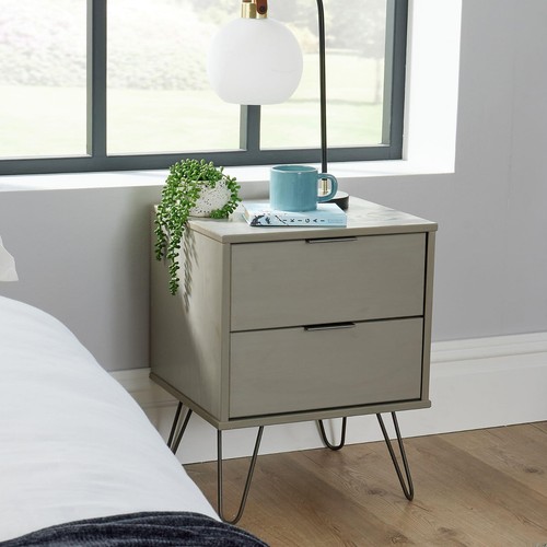 Bedside drawers grey washed - bedside,