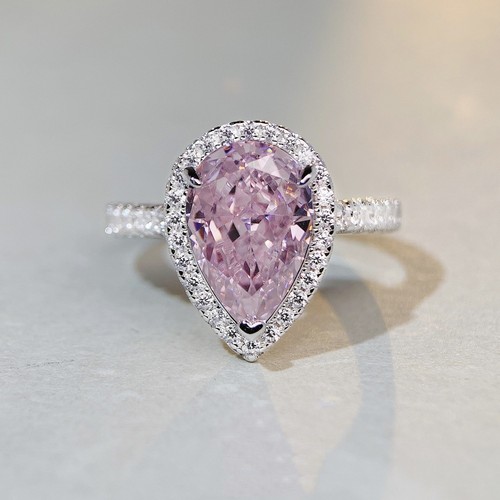 Pink 7ct pear - pink, ice-flower