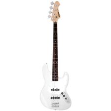 Bass Guitar Aria STB J, White with White Pickguard