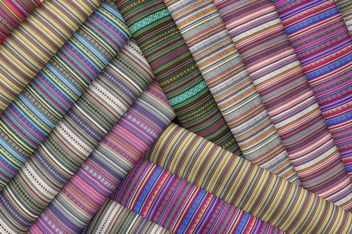 Mexican tapestry striped - tapestry, woven