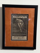 HALLOWEEN Horror Movie Showing 1978 Newspaper movie Custom Framed Michael Myers
