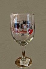 Wine Is My Valentine Wine Glass 10 Ounce Valentines Day Gift