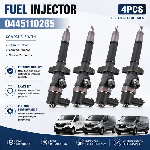 Fuel injector 0445110265 - 4x,