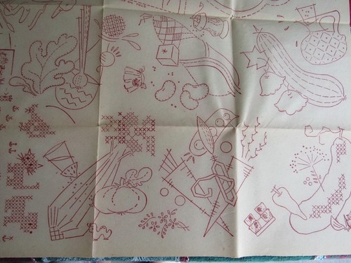 Workbasket embroidery transfer - workbasket,