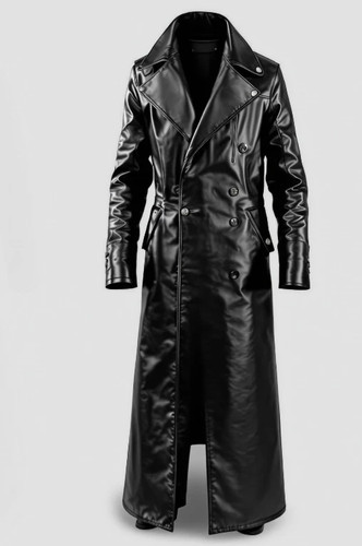 Mens genuine black leather - genuine,